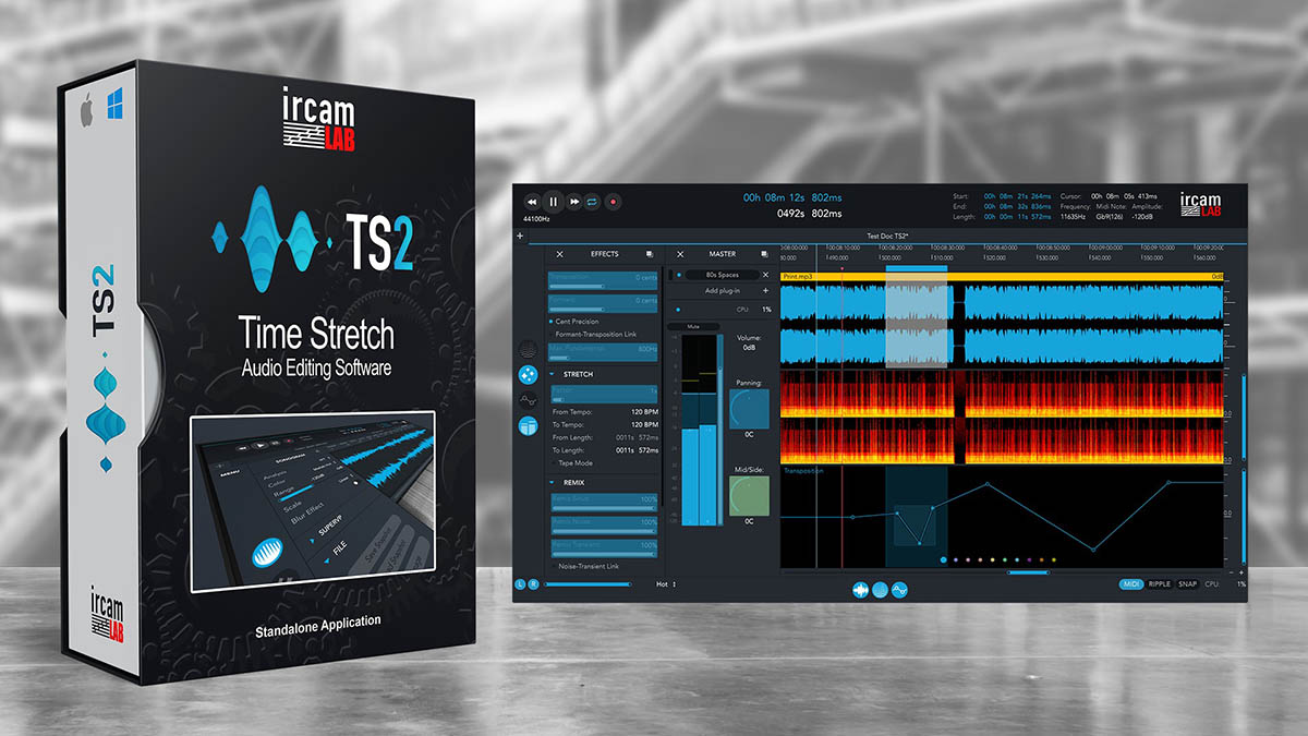 IRCAMLab TS2 Time Stretch Audio Editor for Mac PC eLlicense